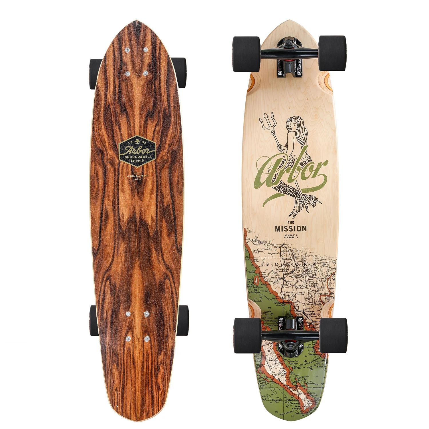 Arbor Mission Groundswell Longboard, Deck and Complete - Image 3