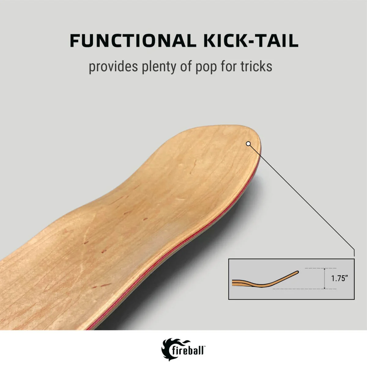 Fireball Artist Series Blank Cruiser Skateboard - Image 6