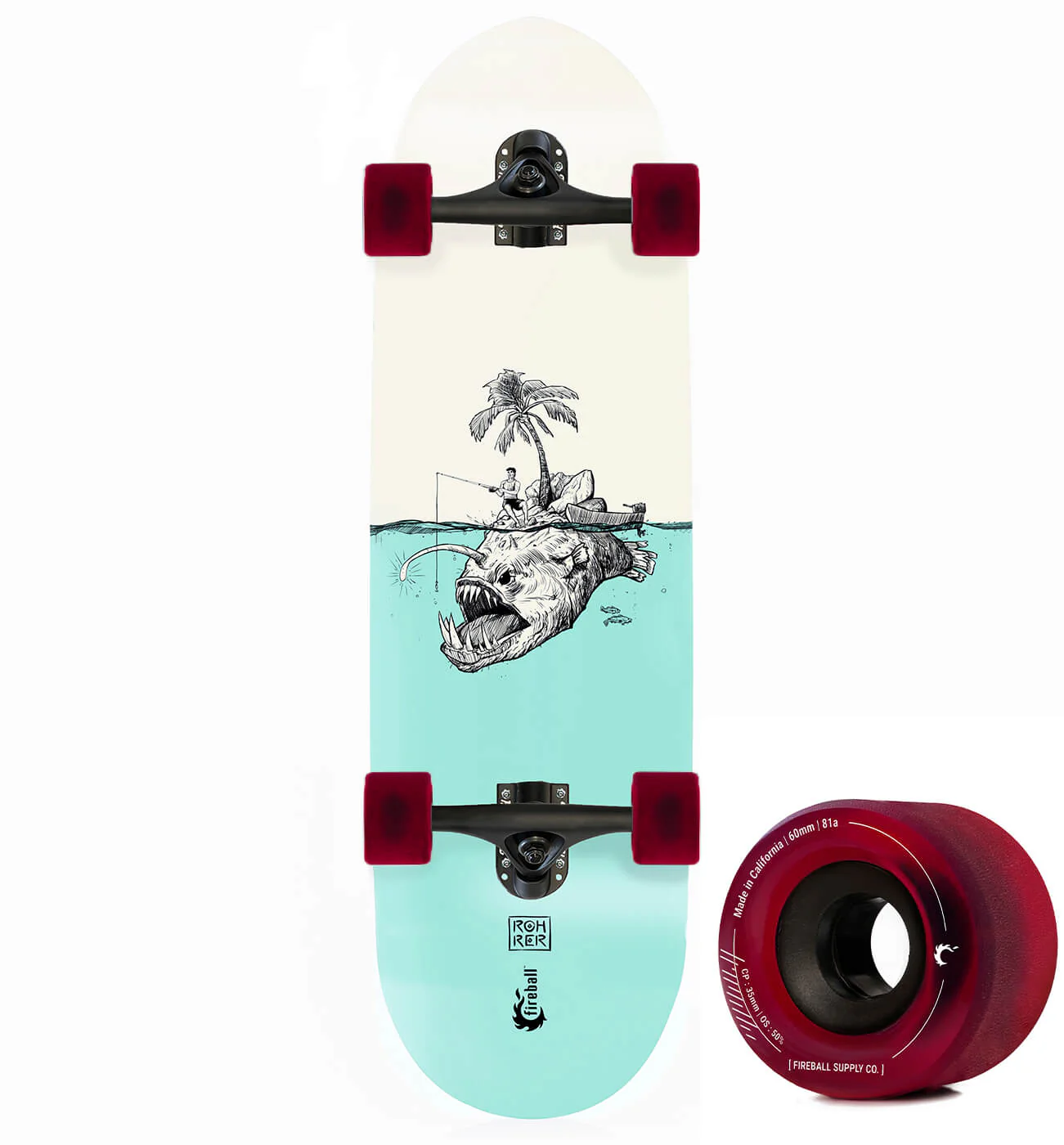 Fireball x Rohrer Mini Cruiser Artist Series Skateboard - Image 14