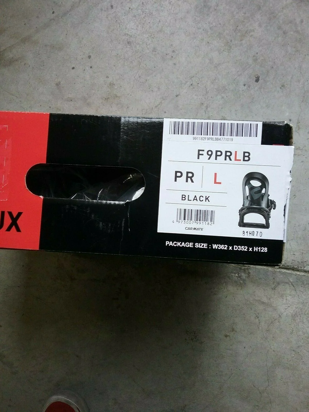 FLUX F9PRLB Large PR Series Snowboard Bindings US 10-13 - Open Package - Image 2