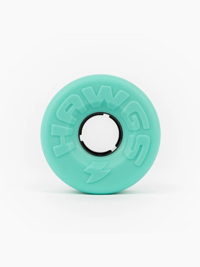 Landyachtz EZ Hawgs Longboard Wheels, Ocean Teal, 63mm/78a - Image 2
