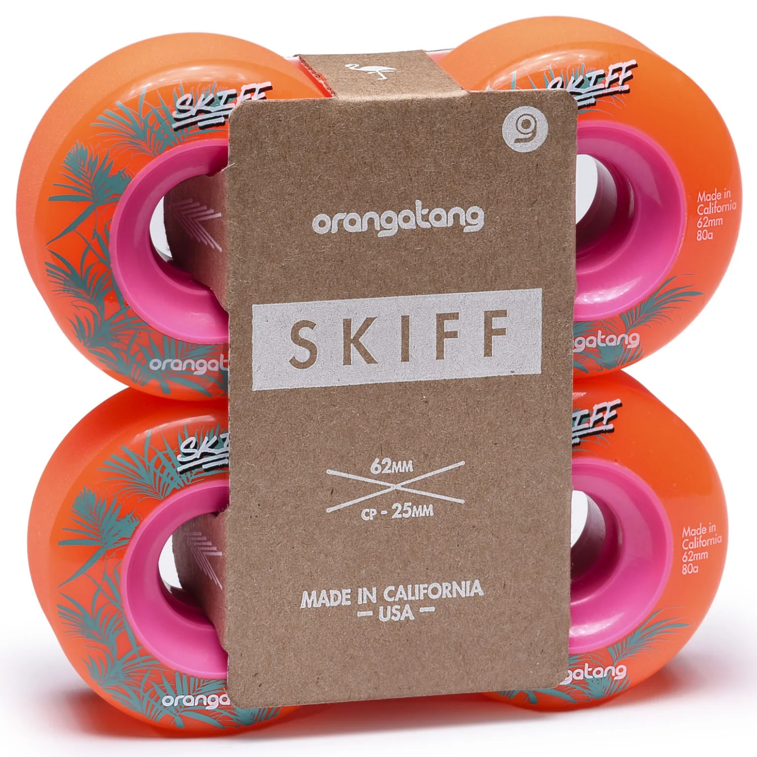 Orangatang Skiff Longboard Skateboard Wheels, 62mm - Image 2