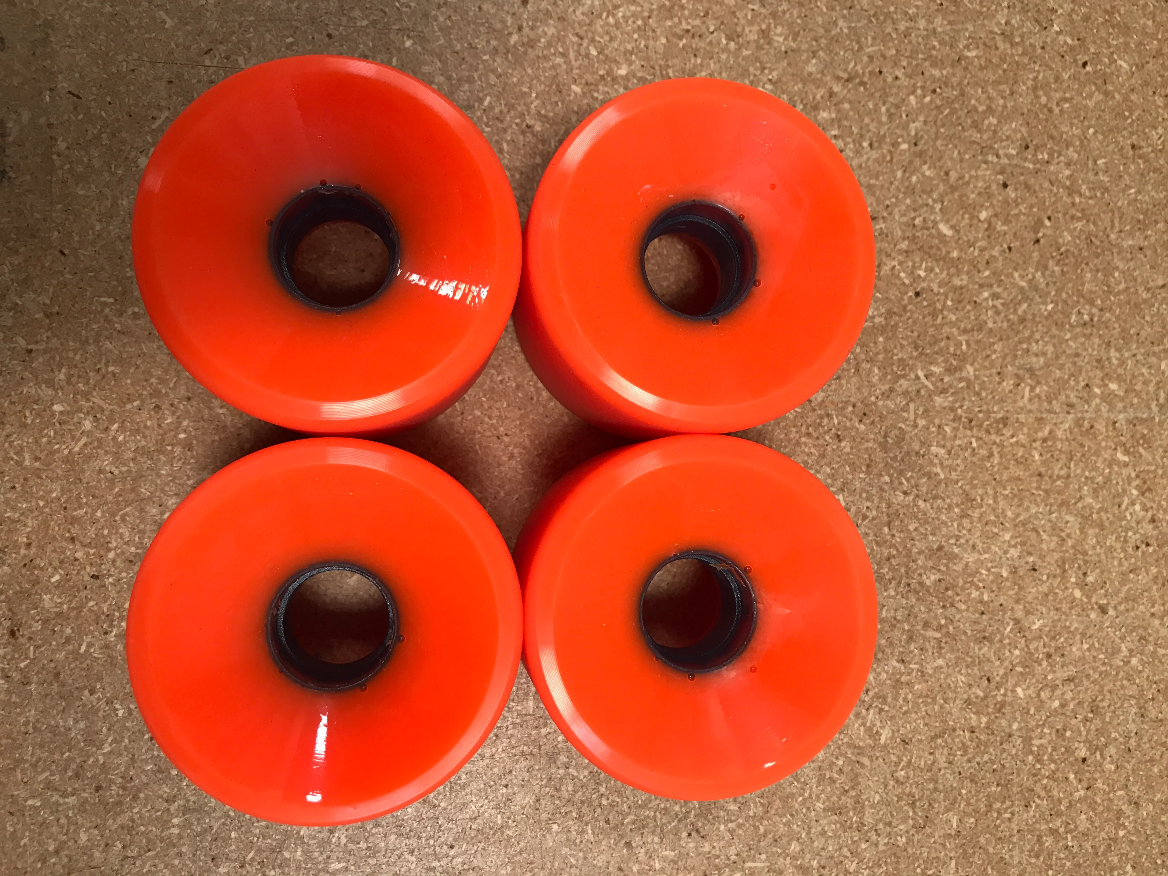 Orangatang Stimulus, Orange, 70mm/80a Longboard Wheels - Lightly Used - Image 3