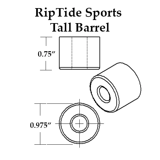 RipTide APS Skateboard Bushings (Tall Barrel) - Image 2
