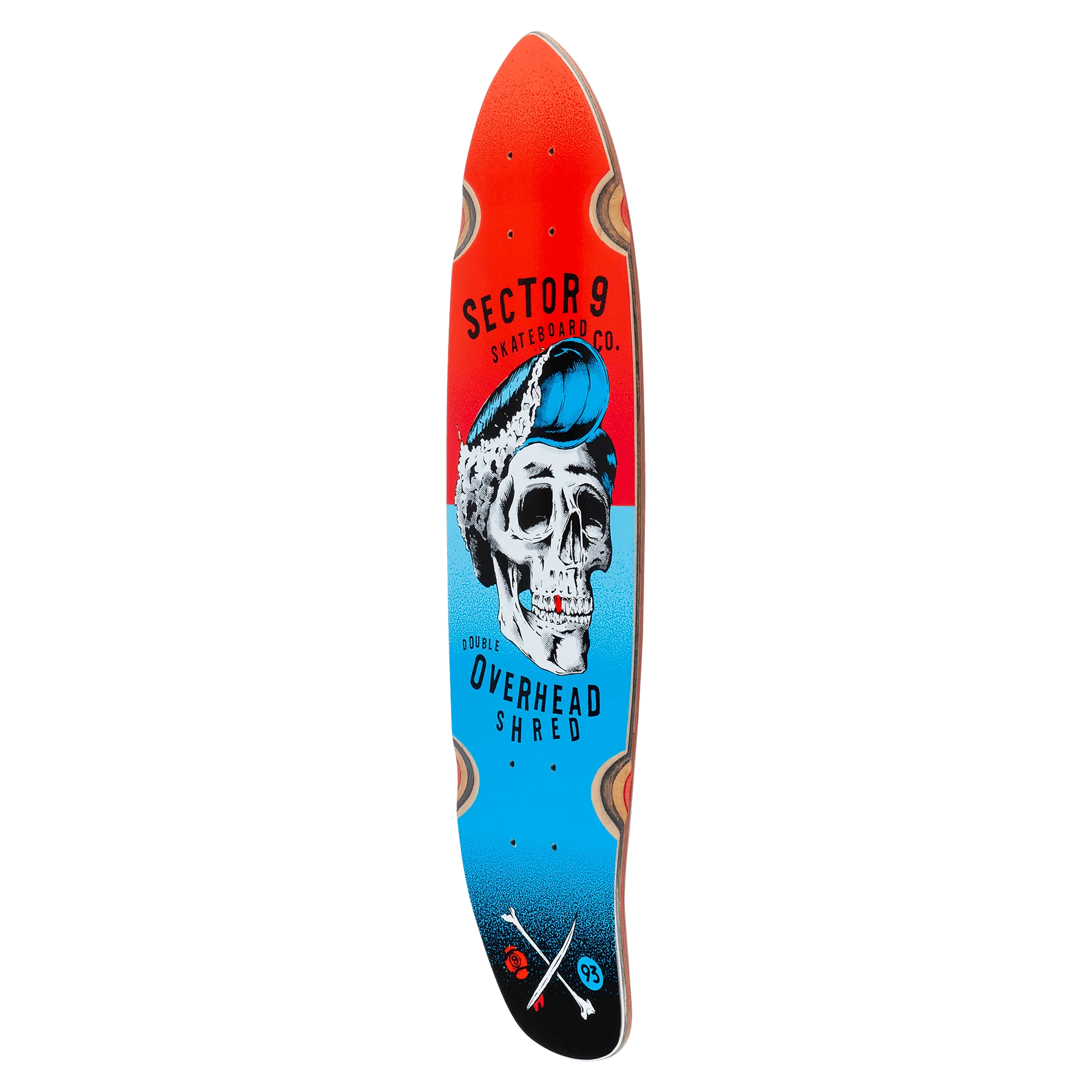 Sector 9 Hair Barrel Hopper, Red Mini Cruiser - Image 2